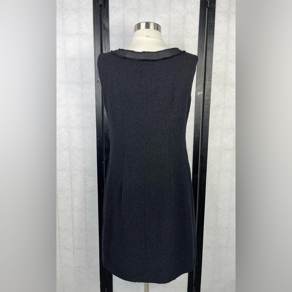 Moschino Black Fur-Accented tweed dress 10 - Picture 2 of 9